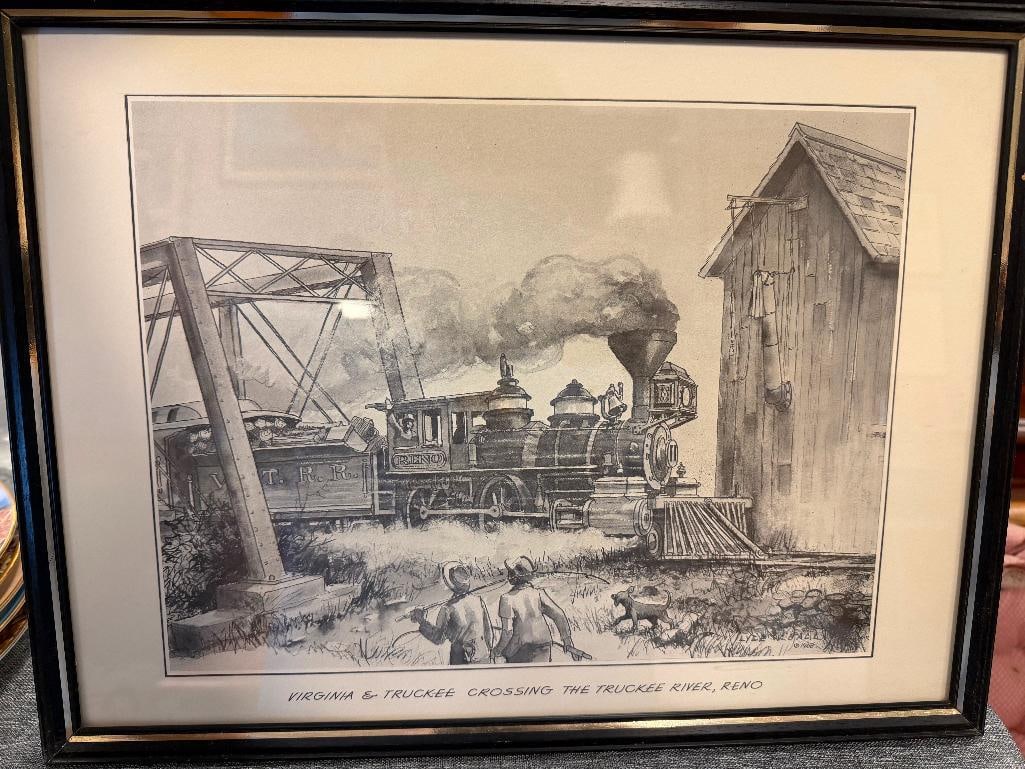 THREE 1968 LYLE V. BALL BLACK AND WHITE PRINTS FEATURING THE VIRGINIA & TRUCKEE V&T RAILROAD - 3