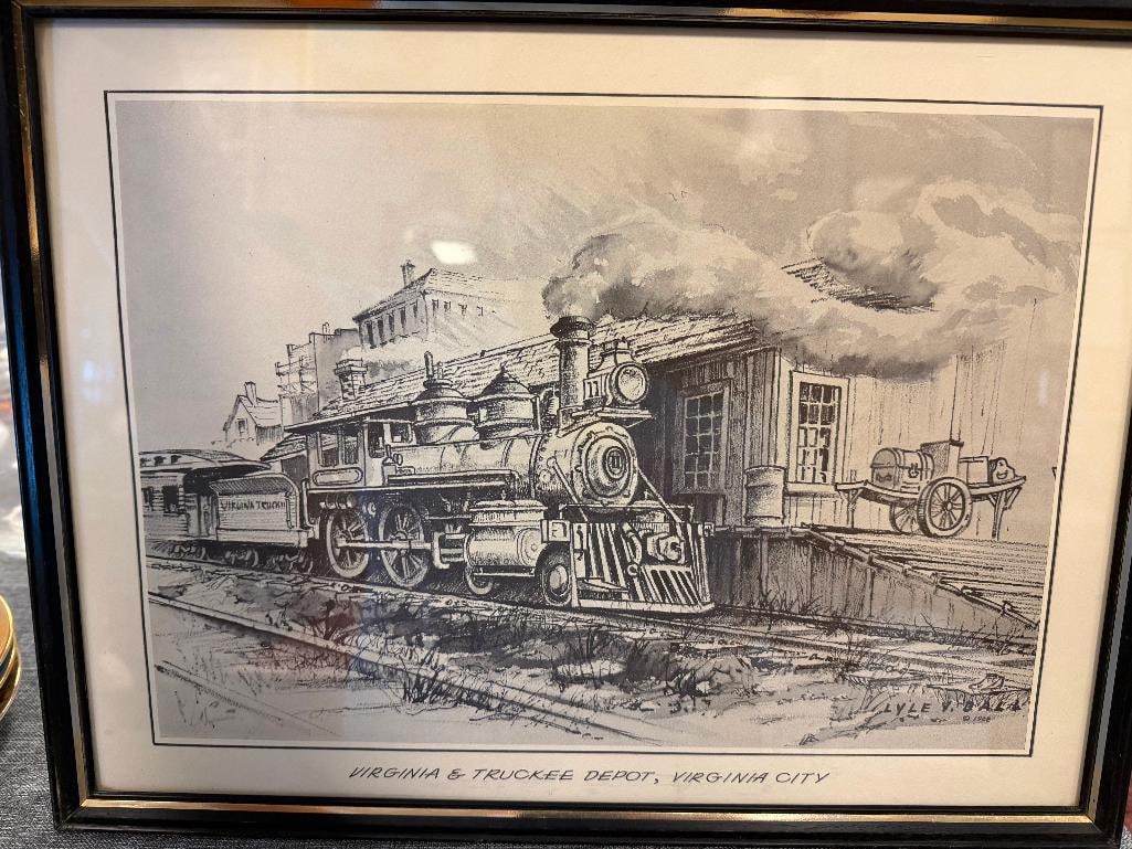 THREE 1968 LYLE V. BALL BLACK AND WHITE PRINTS FEATURING THE VIRGINIA & TRUCKEE V&T RAILROAD - 5