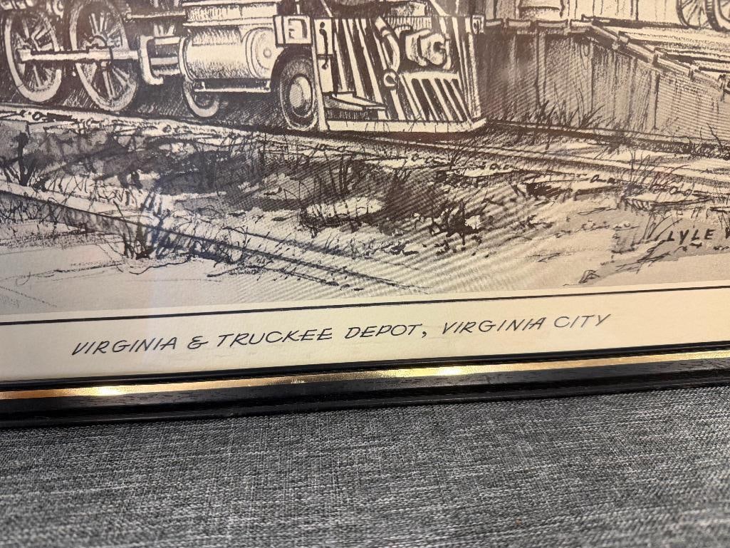 THREE 1968 LYLE V. BALL BLACK AND WHITE PRINTS FEATURING THE VIRGINIA & TRUCKEE V&T RAILROAD - 6