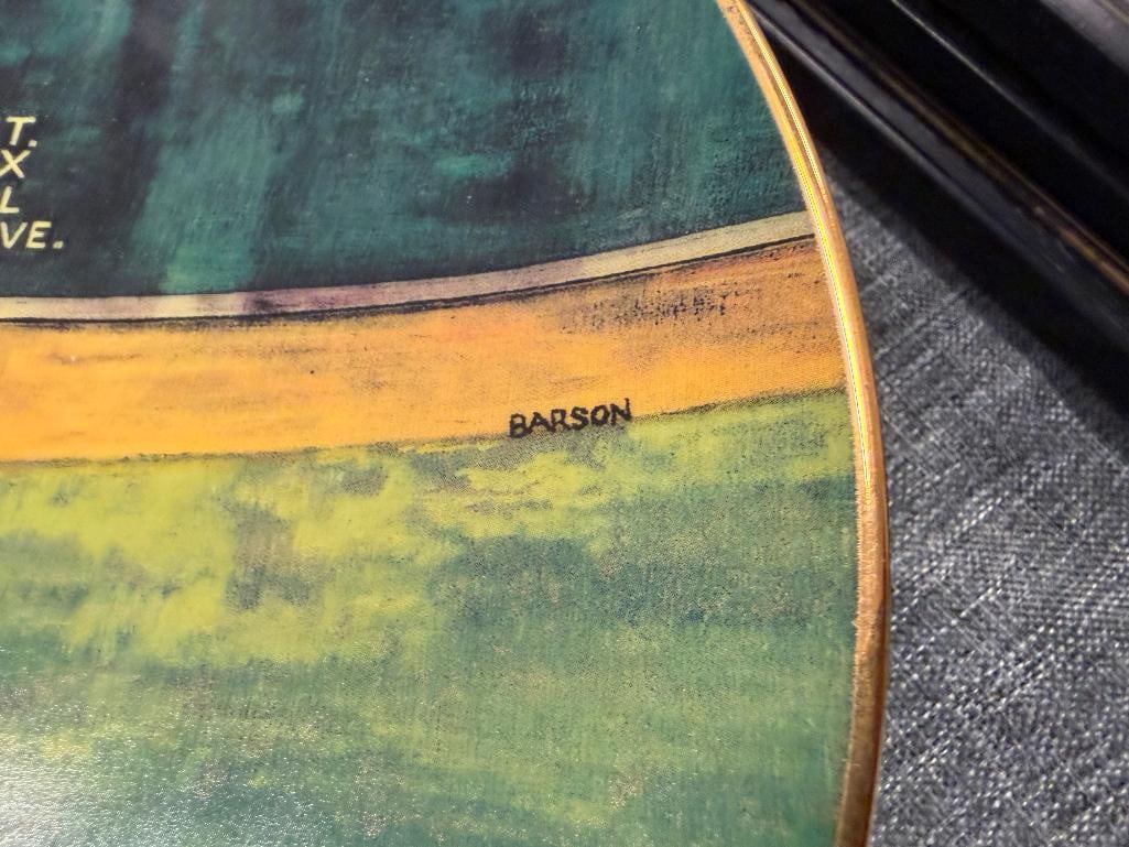 NINE 1990'S COLELCTOR PLATES BY JEFF BARSON COMMEMORATING BASEBALL LEGNEDS LIKE SHOELESS JOE JACK... - 12