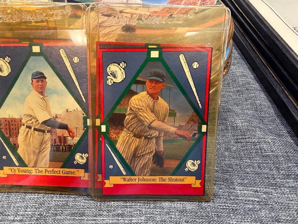 NINE 1990'S COLELCTOR PLATES BY JEFF BARSON COMMEMORATING BASEBALL LEGNEDS LIKE SHOELESS JOE JACK... - 6