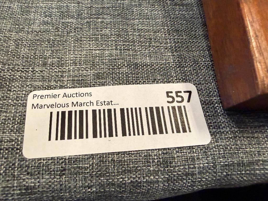 FIVE PIECES OF CLEAR GLASS TABLEWARE INCLUDING UNIQUE RUFFLED RIM CHIP AND DIP SERVING BOWL - 8