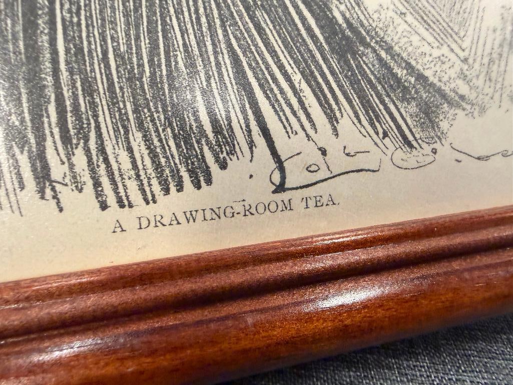 FOUR ANTIQUE FASHION PRINTS INCLUDING TWO HAND COLORED GODEY'S FASHIONS OF 1871 - 9