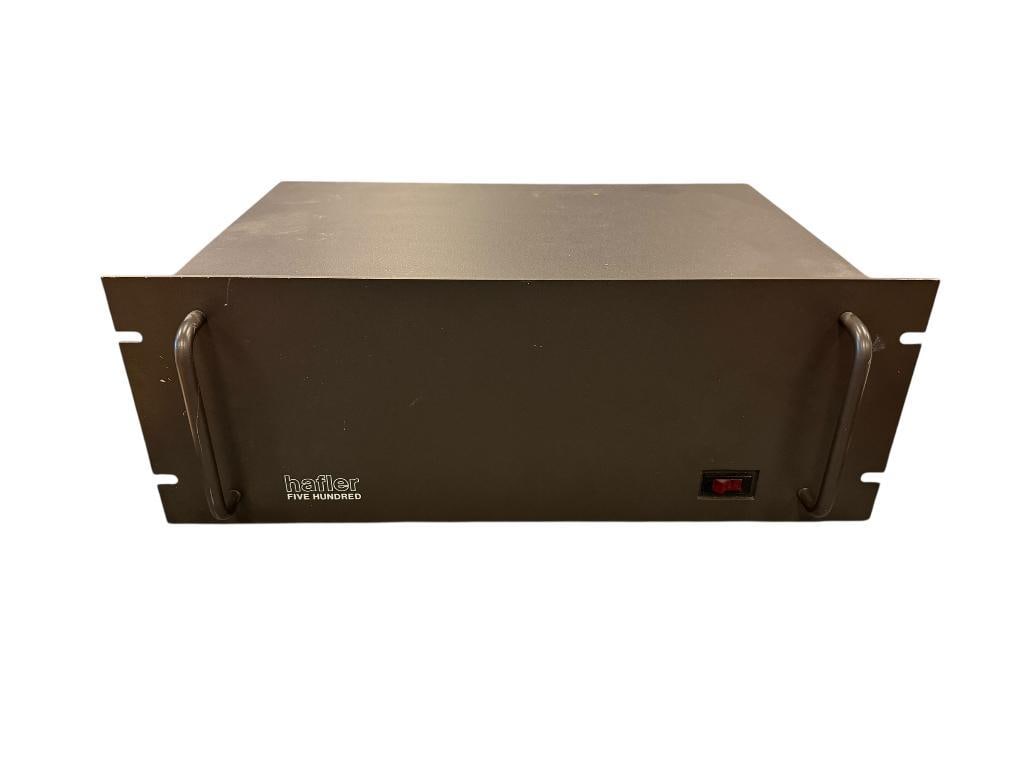 HAFLER FIVE HUNDRED MODEL DH-500 STEREO POWER AMPLIFIER: 19" X 11" X 7" 