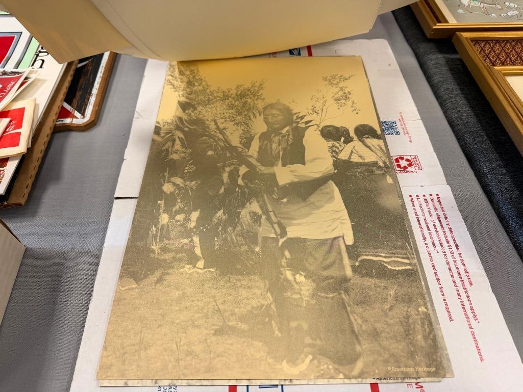 12 BLACK AND WHITE AMERICAN HERITAGE NATIVE AMERICAN PRINTS FEATURING DAILY LIFE OF NATIVE AMERIC... - 9