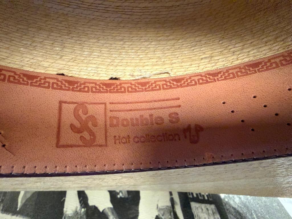 DOUBLE S PALMA EXTRA COMFORT COWBOY HAT WITH FEATHER AND HAT BAND - 7