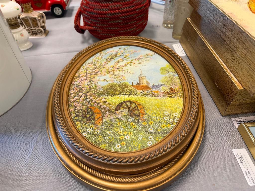 TWO ORIGINAL OIL ON CANVAS PAINTINGS BY LEONA BLANK INCLUDING " CHERRY BLOSSOMS " - 2