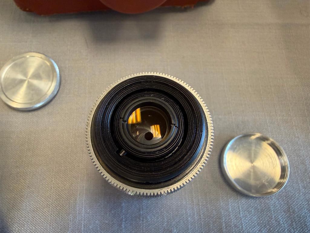 VINTAGE ARGUS C3 RANGEFINDER 35MM CAMERA WITH ARGUS TELE-SANDMAR 100MM LENS - 5