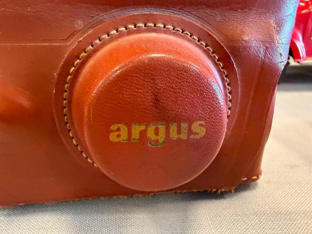 VINTAGE ARGUS C3 RANGEFINDER 35MM CAMERA WITH ARGUS TELE-SANDMAR 100MM LENS - 9