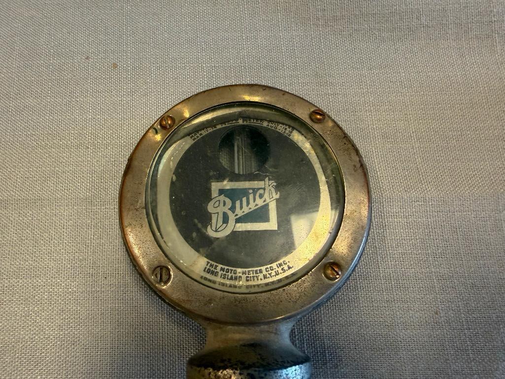 ANTIQUE 1918 BOYCE MOTOMETER BUICK RADIATOR CAP TEMPERATURE GAUGE - 4