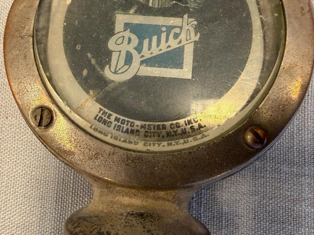 ANTIQUE 1918 BOYCE MOTOMETER BUICK RADIATOR CAP TEMPERATURE GAUGE - 5