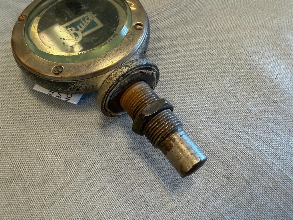 ANTIQUE 1918 BOYCE MOTOMETER BUICK RADIATOR CAP TEMPERATURE GAUGE - 7