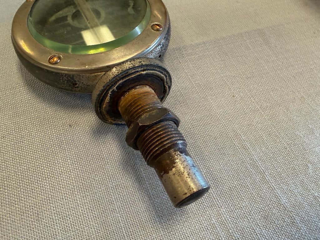ANTIQUE 1918 BOYCE MOTOMETER BUICK RADIATOR CAP TEMPERATURE GAUGE - 9