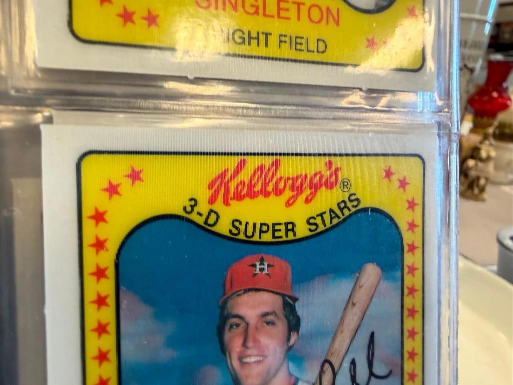 VINTAGE 1981 KELLOG 3-D SUPER STARS BASEBALL CARDS SET - 12