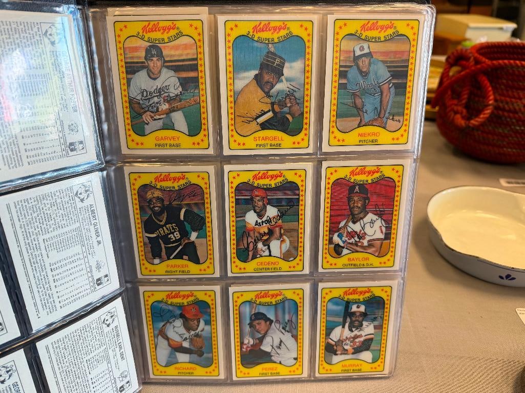 VINTAGE 1981 KELLOG 3-D SUPER STARS BASEBALL CARDS SET - 6