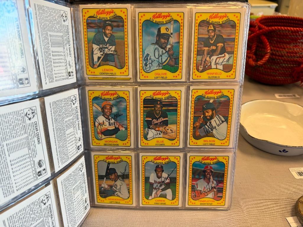 VINTAGE 1981 KELLOG 3-D SUPER STARS BASEBALL CARDS SET - 8