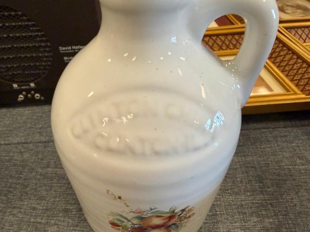 VINTAGE HARRIS POTTERIES CLINTON CHINA STONEWARE JUG FEATURING FRUIT PATTERN - 5