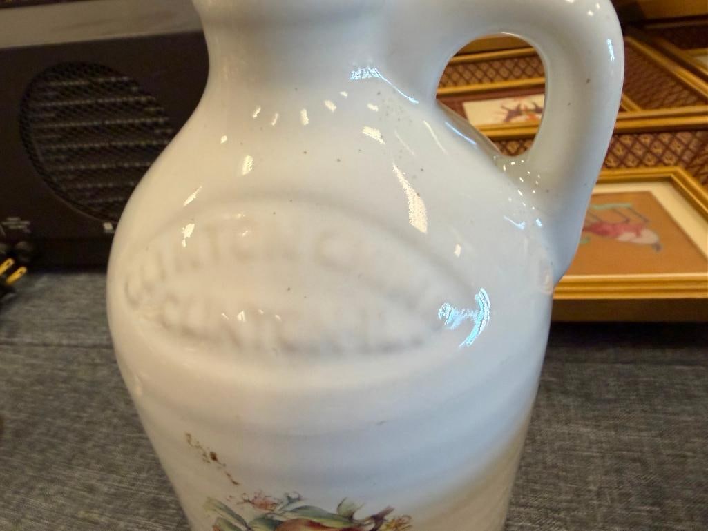 VINTAGE HARRIS POTTERIES CLINTON CHINA STONEWARE JUG FEATURING FRUIT PATTERN - 7