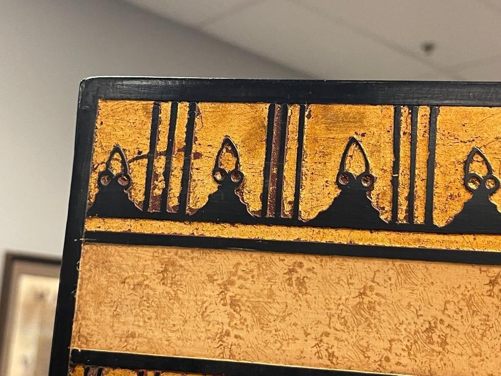 ELEGANT ART DECOR FOUR PANEL ARCHITECTURAL ILLUSION FOLDING ROOM SCREEN - 12