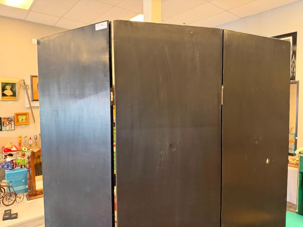 ELEGANT ART DECOR FOUR PANEL ARCHITECTURAL ILLUSION FOLDING ROOM SCREEN - 9