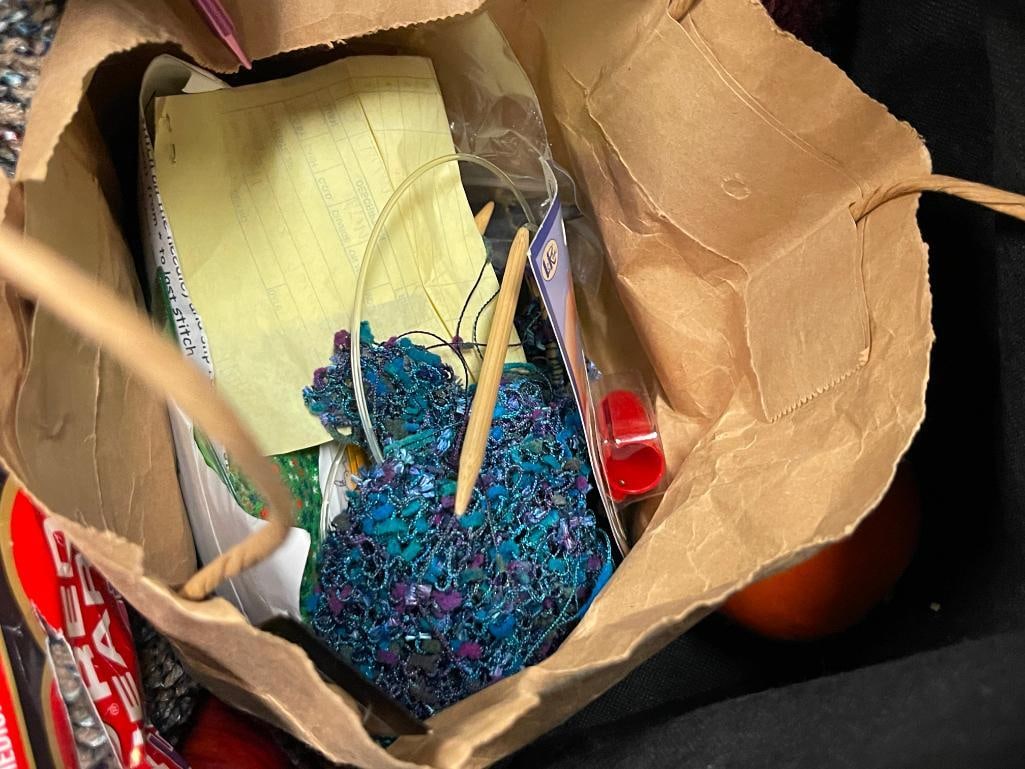 MODERN CONTEMPORARY PADDED UPHOLSTERED STORAGE ACCENT STOOL WITH CRAFT SUPPLIES - 8