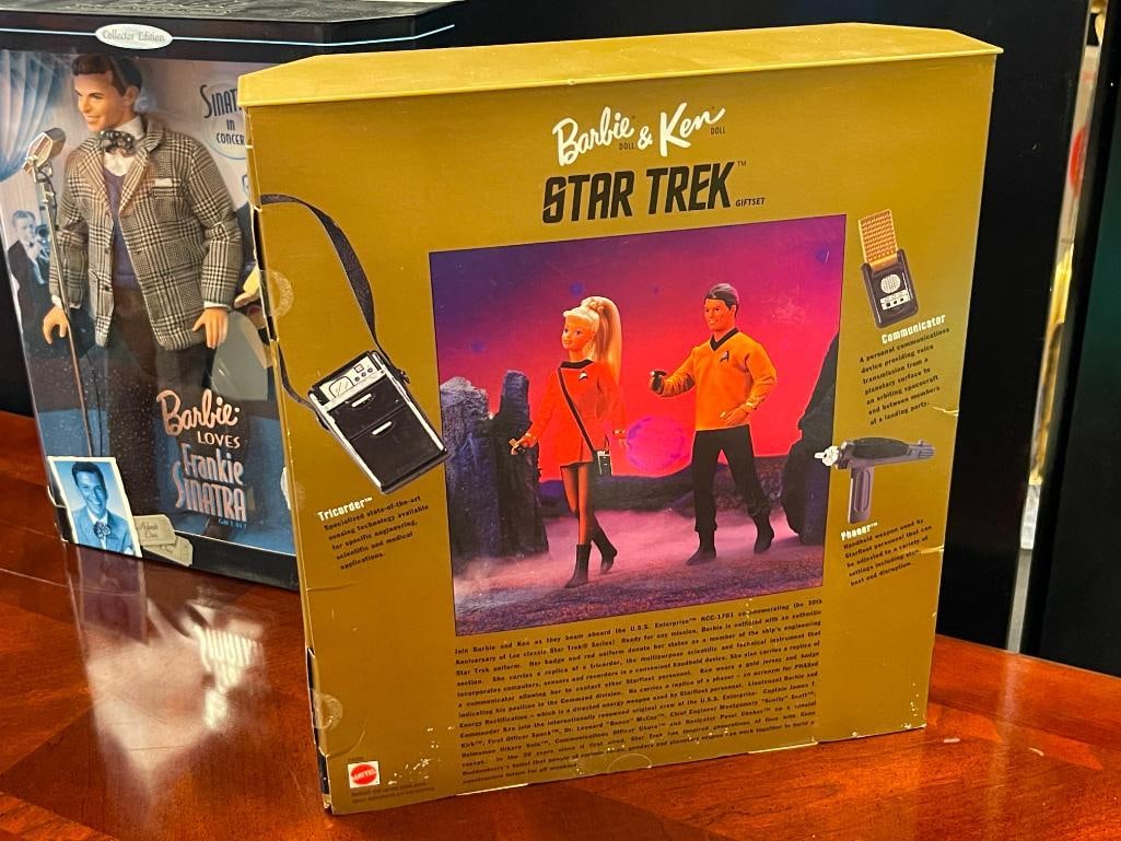 TWO MATTEL BARBIE DOLL SETS INCLUDING FRANKIE SINATRA AND BARBIE & KEN STAR TREK GIFT SET - 8