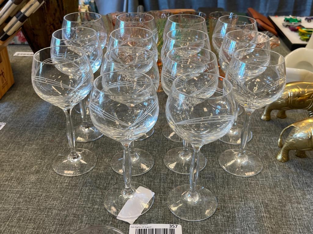 NORITAKE CRYSTAL COVE STEMWARE SET WITH WATERMARK - 2