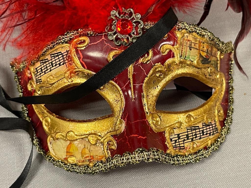 TWO HAND CRAFTED VENETIAN MASQUERADE MASKS - 7