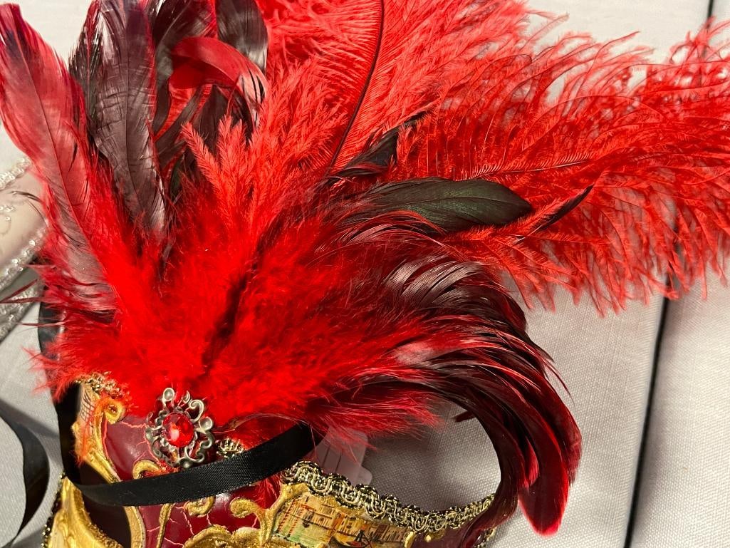 TWO HAND CRAFTED VENETIAN MASQUERADE MASKS - 9