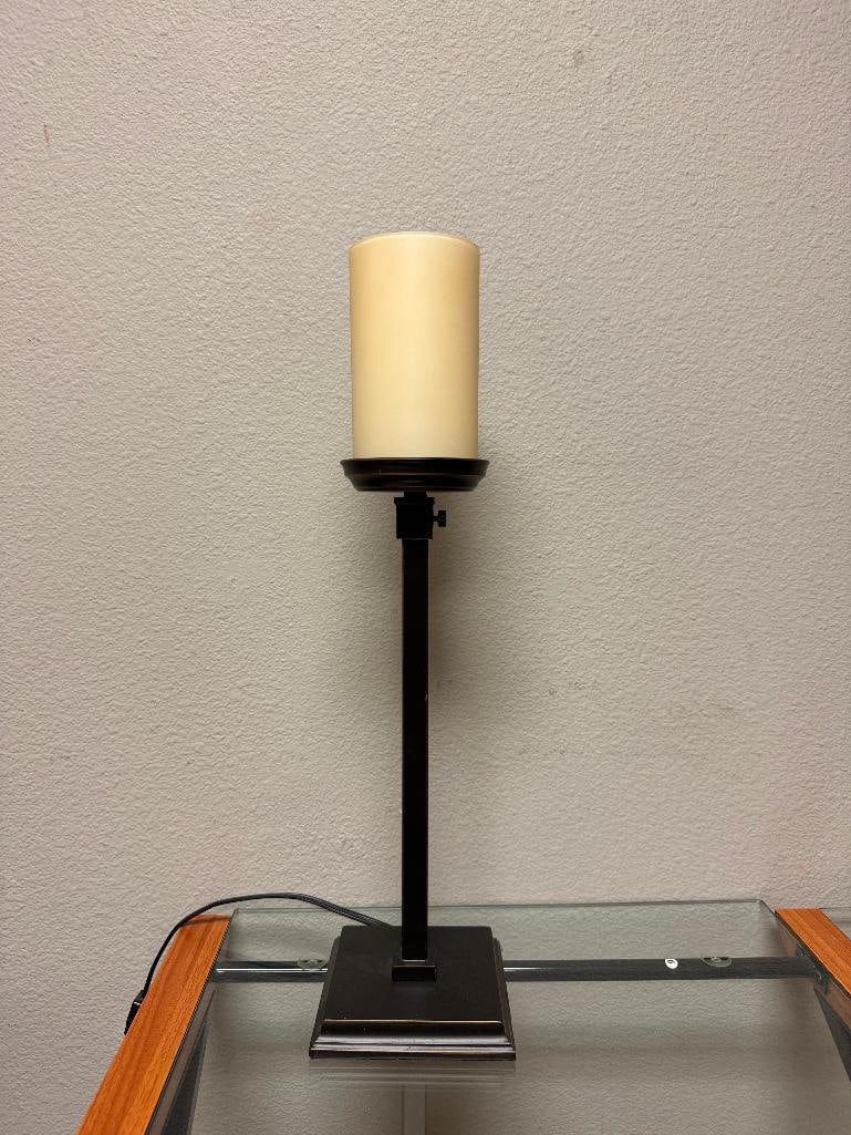 UNIQUE FIGURAL CANDLESTICK ELECTRIC TABLE LAMP BY POTTERYBARN - 3