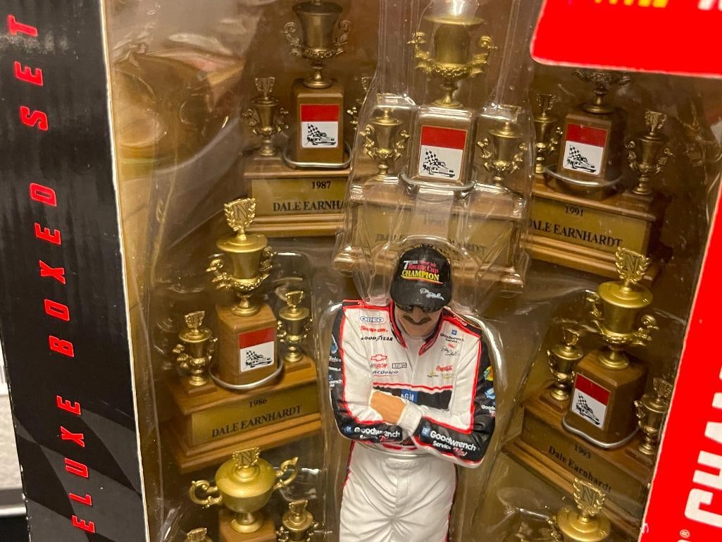 NASCAR ACTION MCFARLANE DALE EARNHARDT 7X CHAMPION FIGURINE WITH TROPHIES - 3