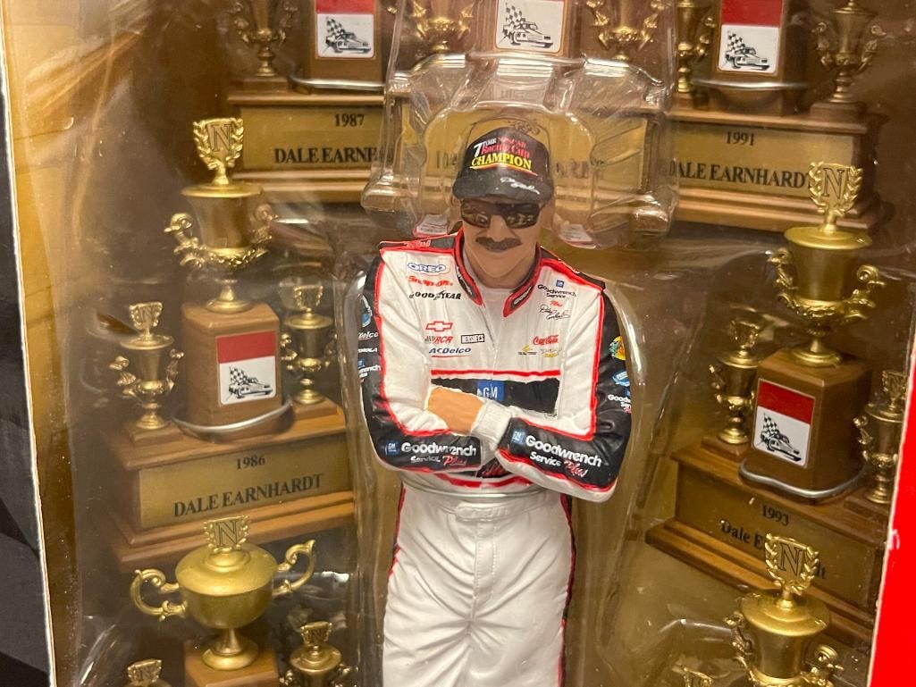 NASCAR ACTION MCFARLANE DALE EARNHARDT 7X CHAMPION FIGURINE WITH TROPHIES - 4