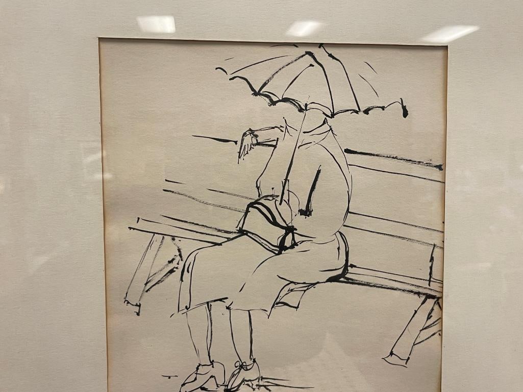 J. PLUMB PERSONALIZED INK SKETCHES BOTH DATED 1967 - 2