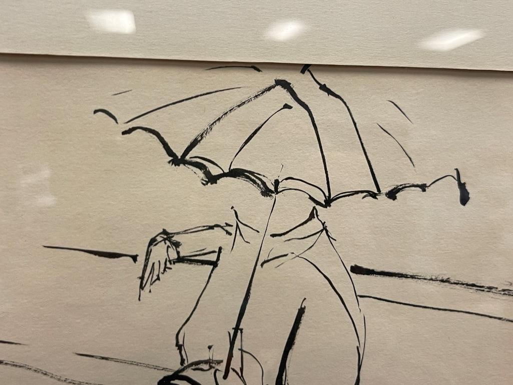 J. PLUMB PERSONALIZED INK SKETCHES BOTH DATED 1967 - 3