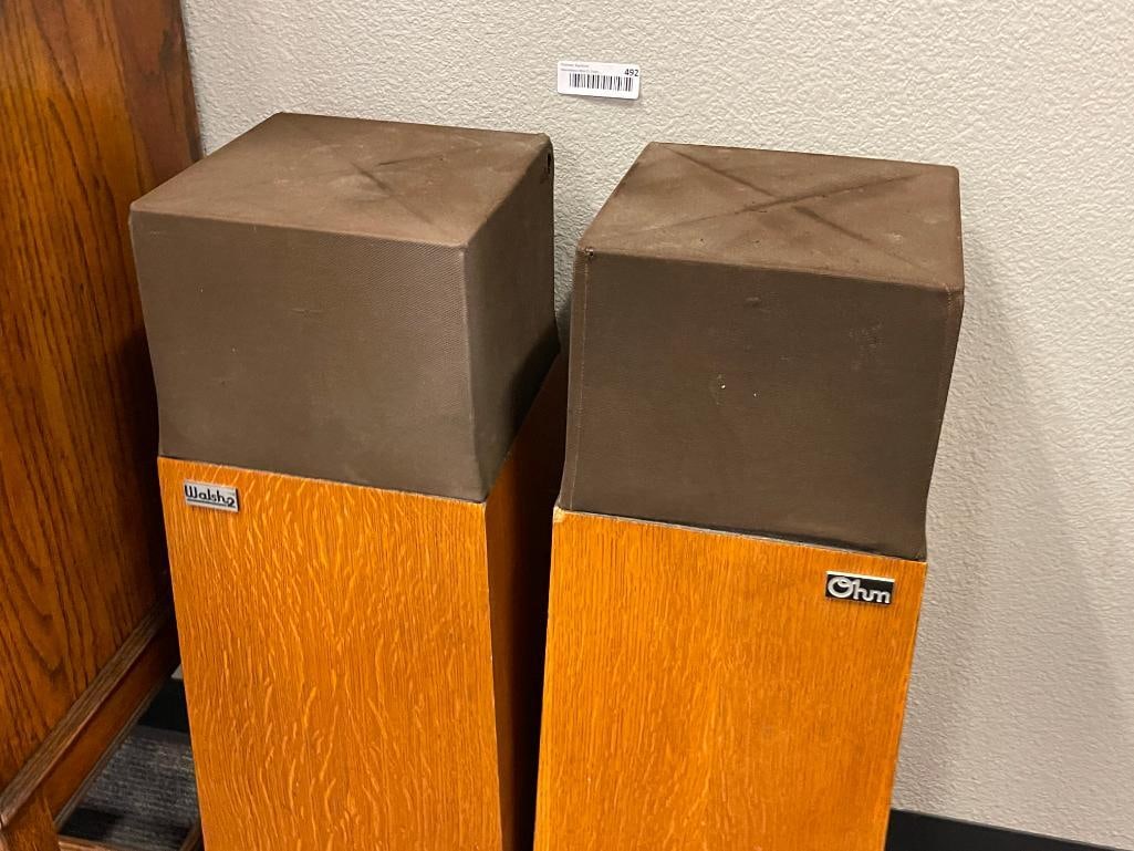 VINTAGE OHM WALSH 2 LOUDSPEAKER TOWERS CIRCA 1982 - 1989 - 2