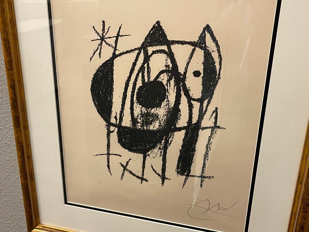 JOAN MIRO SPANISH ARTIST FROM BARCELONA HORS DE COMMERCE PRINT TITLED THE SURREAL BIRD - 2