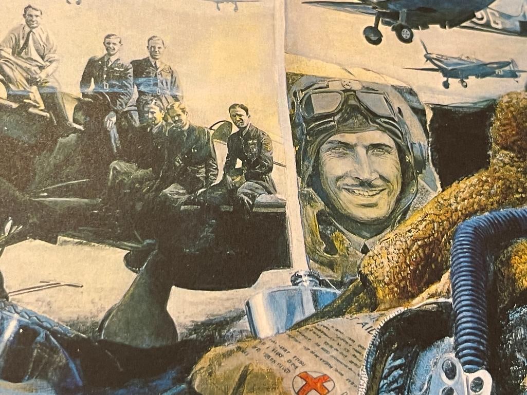 JAMES DIETZ AMERICAN ARTIST AVIATION PRINT TITLED THE FEW NO. 735/1000 - 7