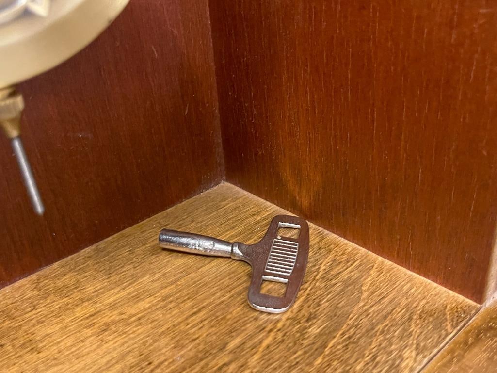 VINTAGE GERMAN MADE OAK 8-DAY WALL CLOCK - 7