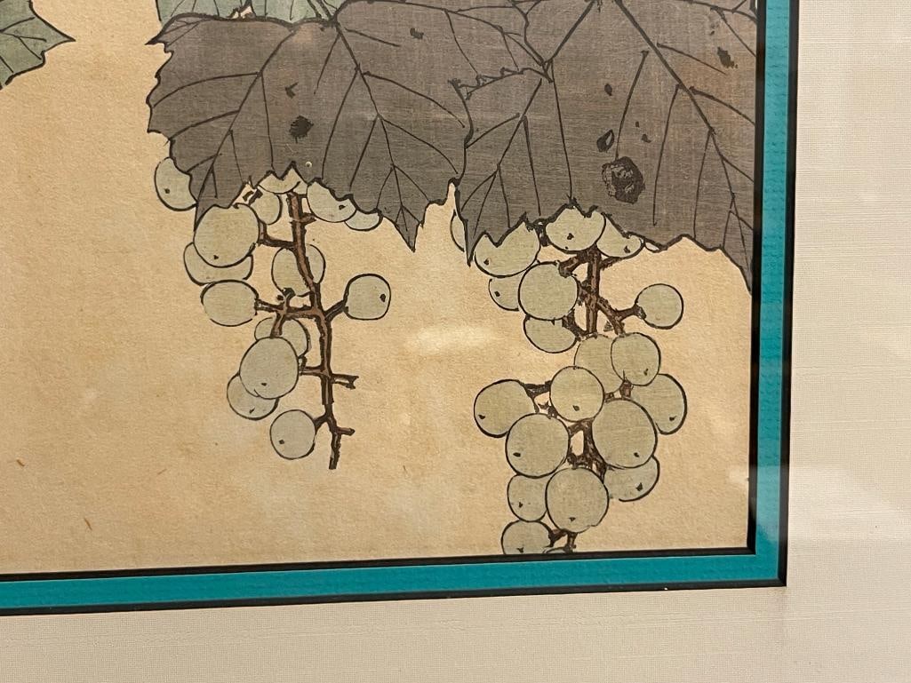 IMAO KEINEN JAPANESE WOODBLOCK AND PAINTER KACHO-E ARTIST BLOCK PRINTS OF BIRDS PERCHED ON TREES - 4