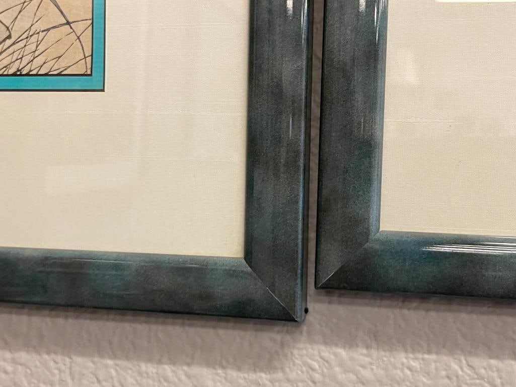 IMAO KEINEN JAPANESE WOODBLOCK AND PAINTER KACHO-E ARTIST BLOCK PRINTS OF BIRDS PERCHED ON TREES - 7