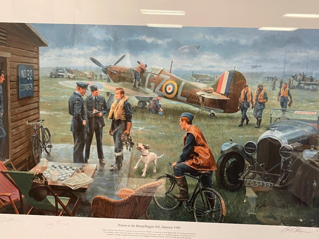 GIL COHEN AVIATION ARTIST LIMITED EDITION PRINT SIGNED BY FLIGHT LIEUTENANT PETE BROTHERS - 2