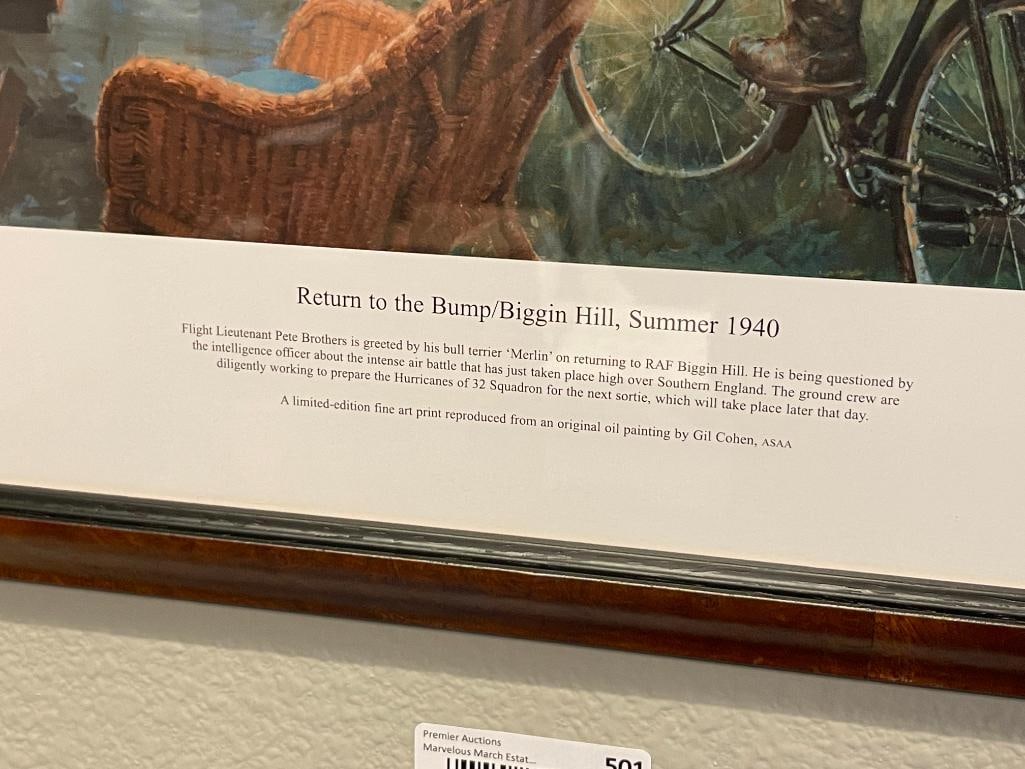 GIL COHEN AVIATION ARTIST LIMITED EDITION PRINT SIGNED BY FLIGHT LIEUTENANT PETE BROTHERS - 7