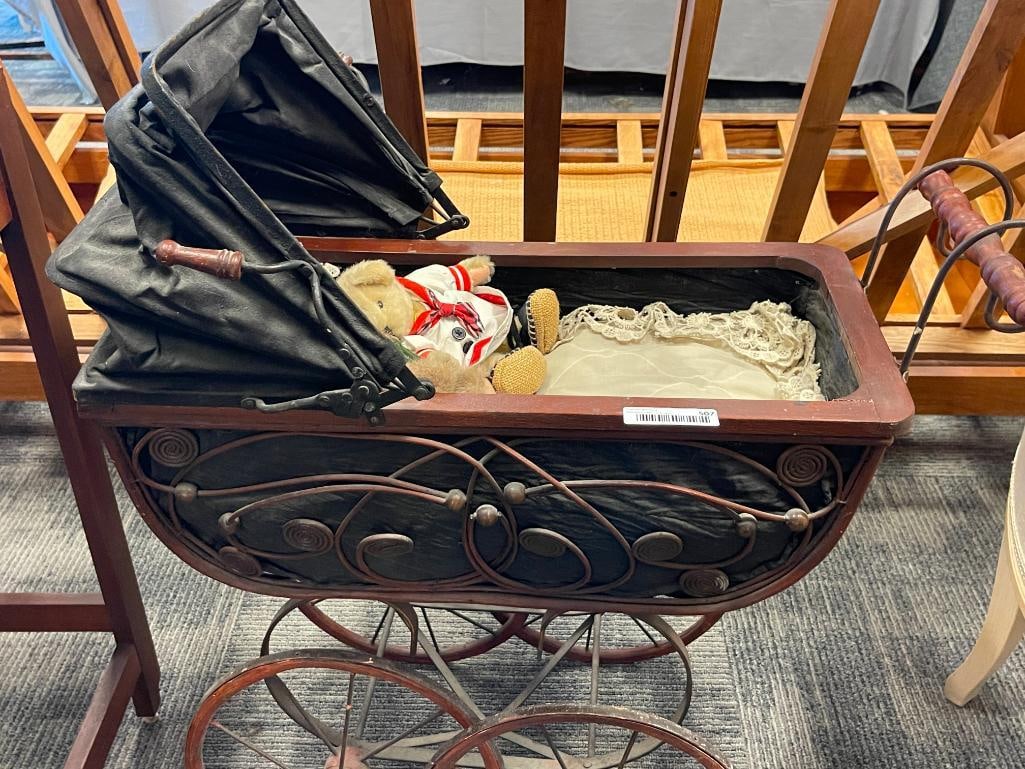 ANTIQUE STYLED DOLL CARRIAGE - 2