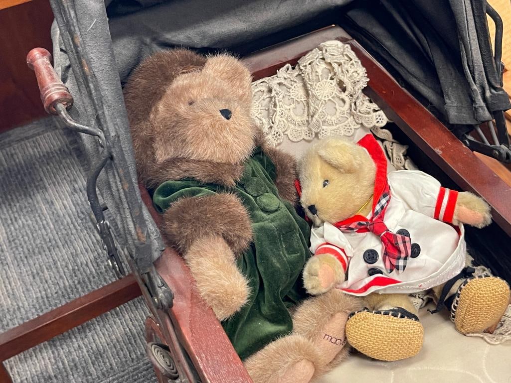 ANTIQUE STYLED DOLL CARRIAGE - 7