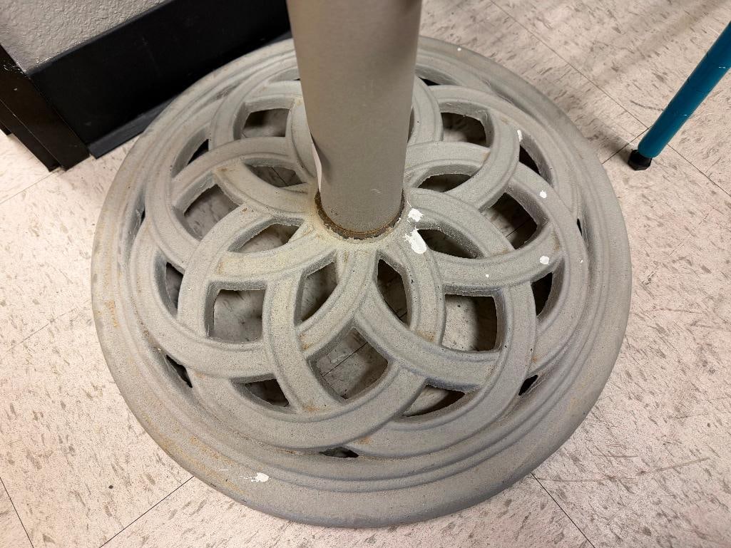 CAST IRON ASH GRAY UMBRELLA STAND - 4