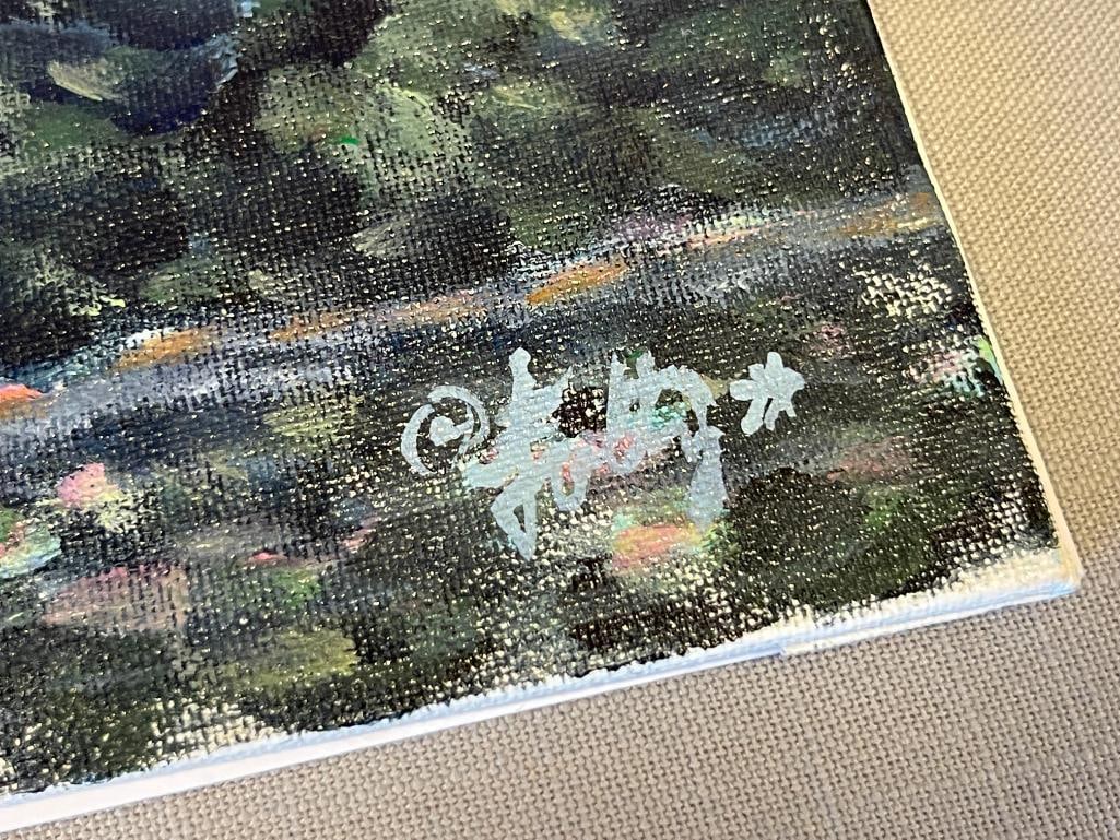 ORIGIAL ACRYLIC ON CANVAS LAKE TAHOE PAINTING BY LOCAL ARTIST MARK ASA FOLTZ TITLED LAKE TAHOE PI... - 5