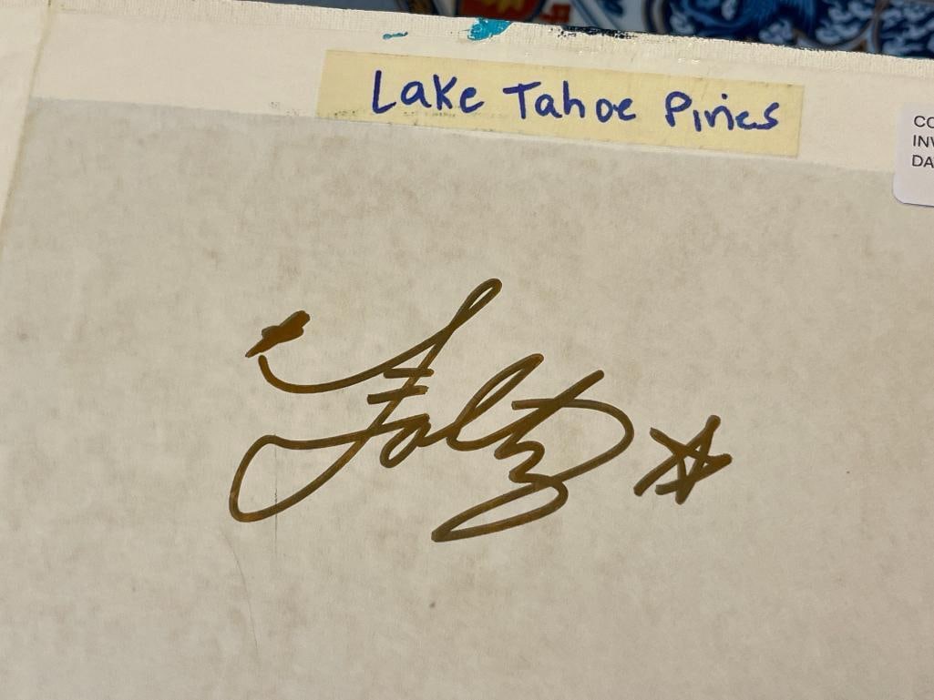 ORIGIAL ACRYLIC ON CANVAS LAKE TAHOE PAINTING BY LOCAL ARTIST MARK ASA FOLTZ TITLED LAKE TAHOE PI... - 6