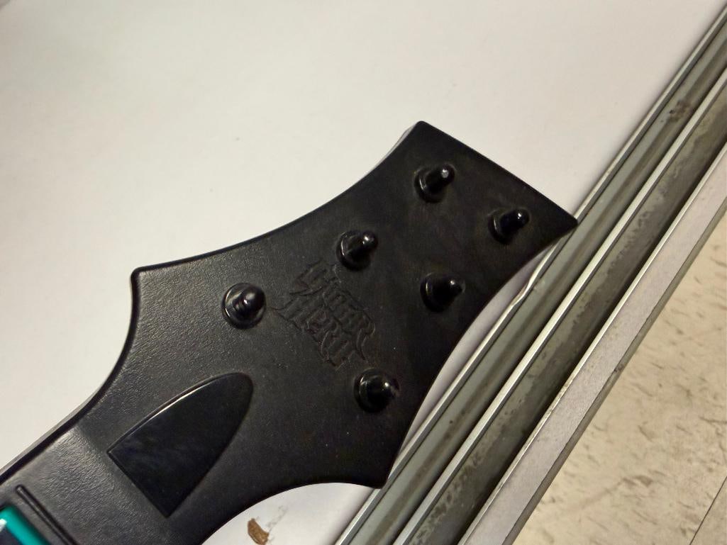 NINTENDO WII GAMING SYSTEM WITH GAMES AND GUITAR HERO GUITAR - 2