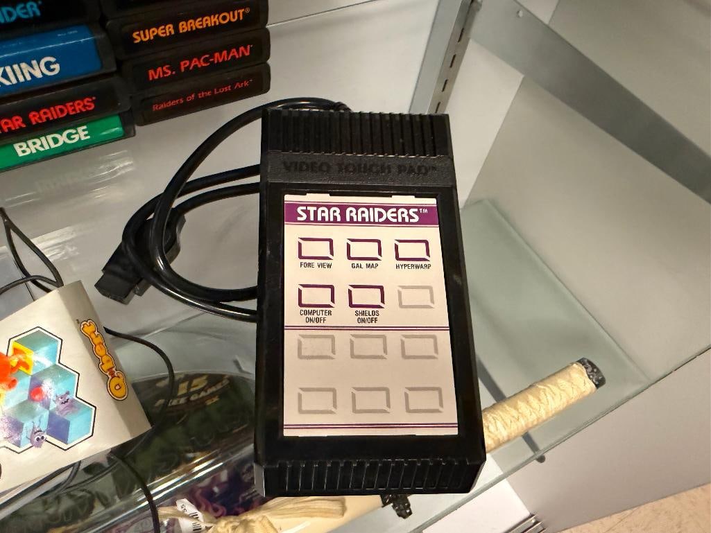 VINTAGE ATARI VIDEO COMPUTER GAMING SYSTEM WITH CORDS, GAMES INCLUDING PAC-MAN, ASTEROIDS, AND MORE - 10