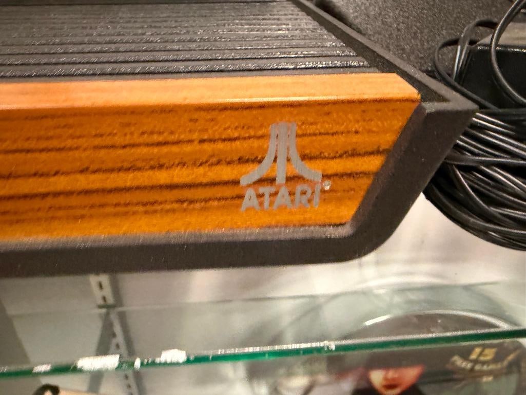 VINTAGE ATARI VIDEO COMPUTER GAMING SYSTEM WITH CORDS, GAMES INCLUDING PAC-MAN, ASTEROIDS, AND MORE - 7
